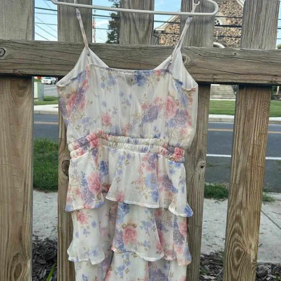 Francesca's Collections Pink Floral Mini Dress - Picture 4 of 5